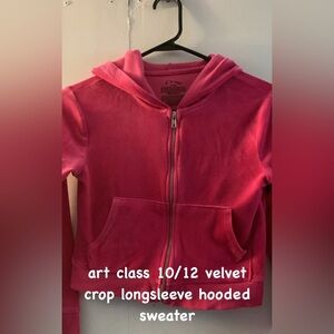art class Pink Zip-Up Hoodie with Kangaroo Pocket and Soft Fleece Material